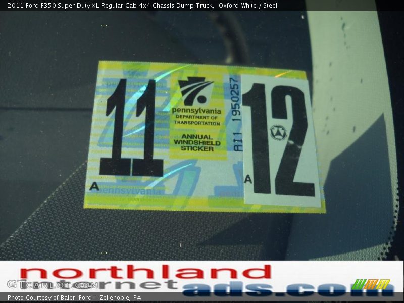 Oxford White / Steel 2011 Ford F350 Super Duty XL Regular Cab 4x4 Chassis Dump Truck