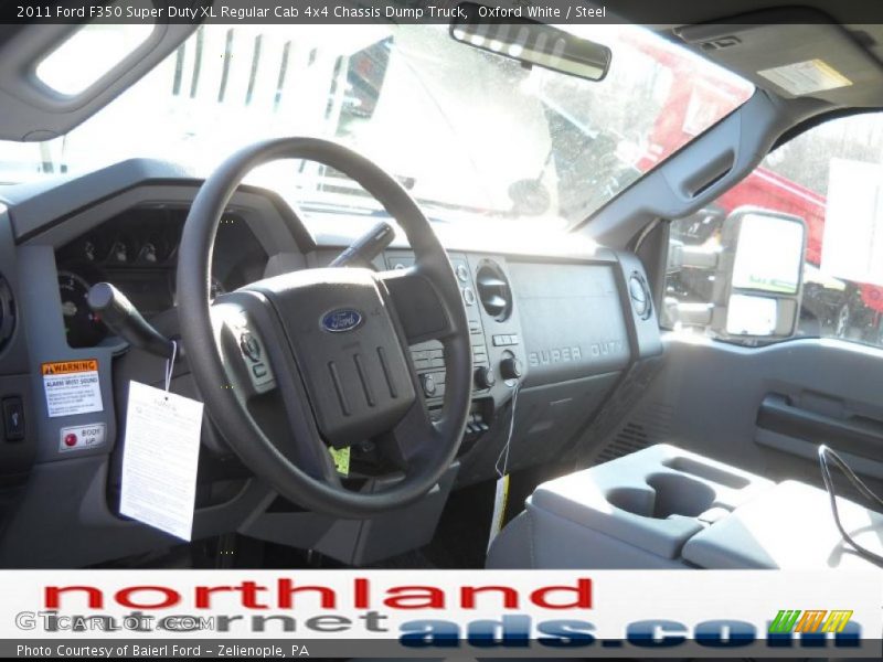 Oxford White / Steel 2011 Ford F350 Super Duty XL Regular Cab 4x4 Chassis Dump Truck