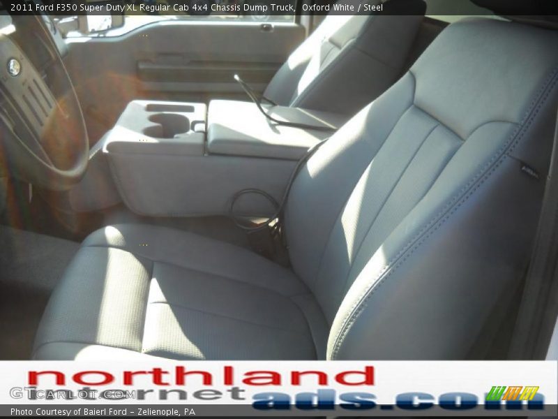 Oxford White / Steel 2011 Ford F350 Super Duty XL Regular Cab 4x4 Chassis Dump Truck