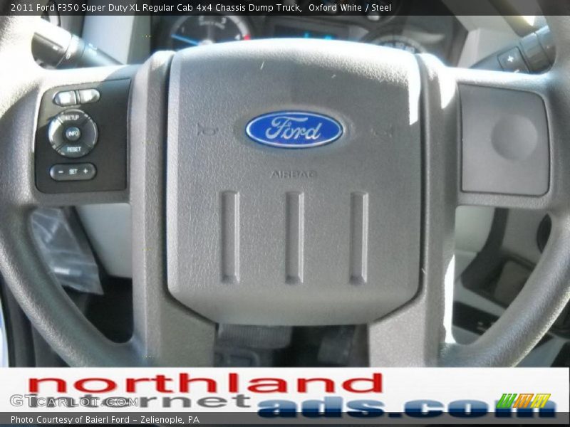Oxford White / Steel 2011 Ford F350 Super Duty XL Regular Cab 4x4 Chassis Dump Truck