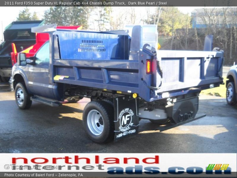 Dark Blue Pearl / Steel 2011 Ford F350 Super Duty XL Regular Cab 4x4 Chassis Dump Truck