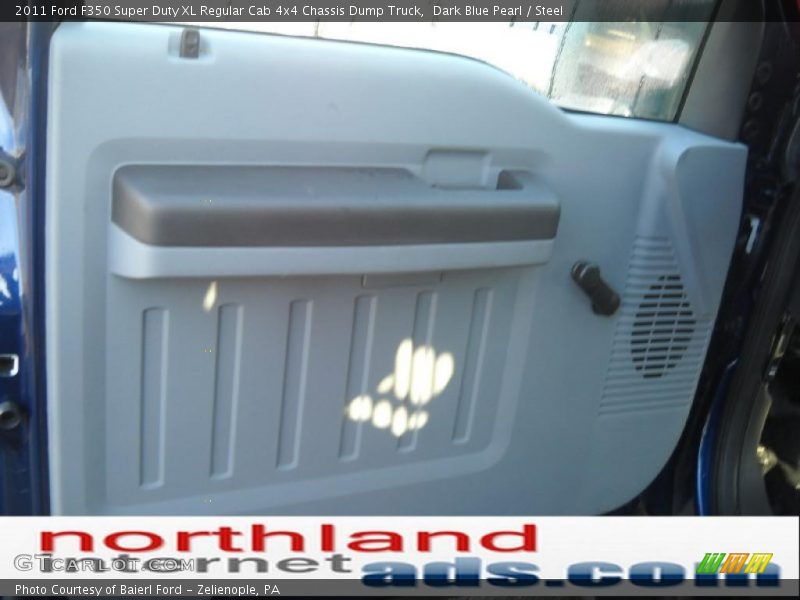 Dark Blue Pearl / Steel 2011 Ford F350 Super Duty XL Regular Cab 4x4 Chassis Dump Truck