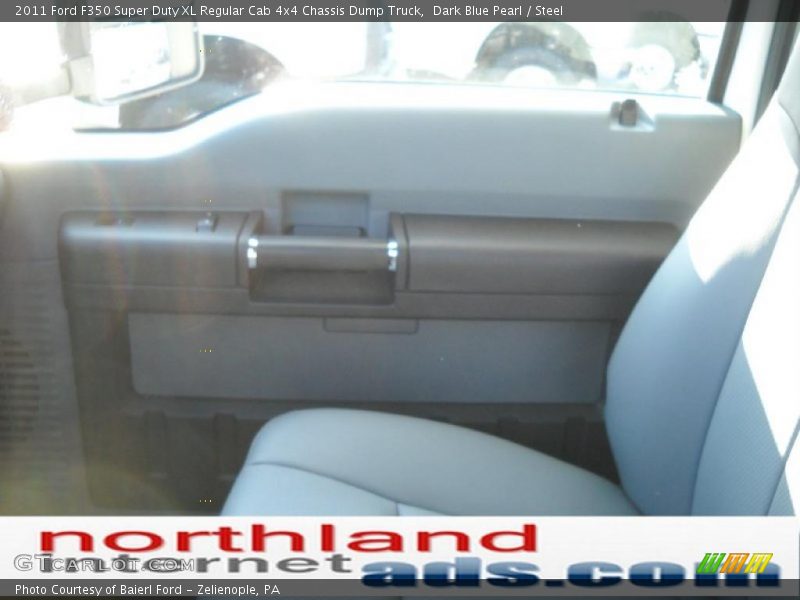 Dark Blue Pearl / Steel 2011 Ford F350 Super Duty XL Regular Cab 4x4 Chassis Dump Truck