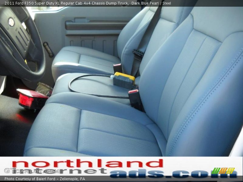 Dark Blue Pearl / Steel 2011 Ford F350 Super Duty XL Regular Cab 4x4 Chassis Dump Truck