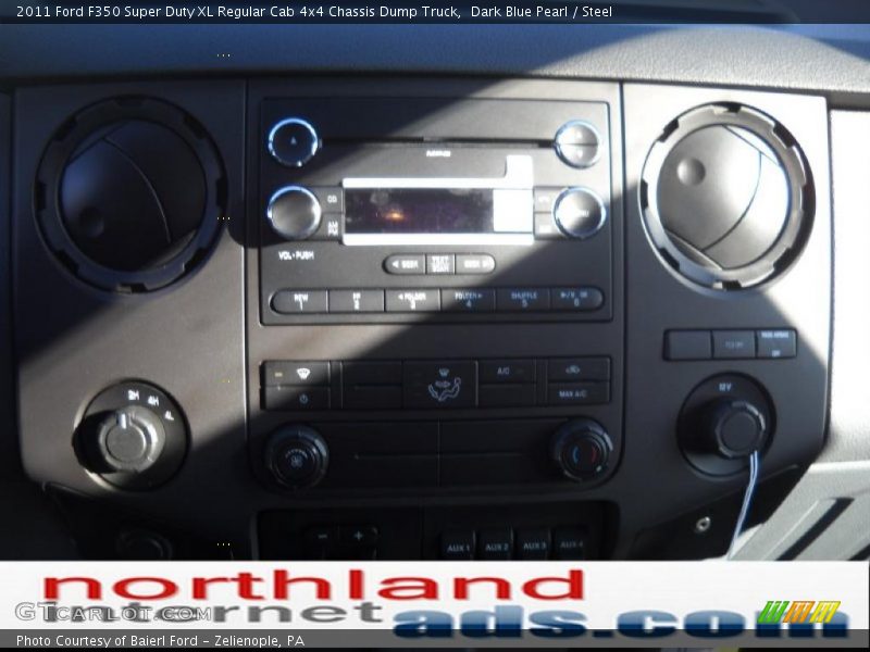 Dark Blue Pearl / Steel 2011 Ford F350 Super Duty XL Regular Cab 4x4 Chassis Dump Truck