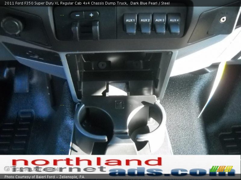 Dark Blue Pearl / Steel 2011 Ford F350 Super Duty XL Regular Cab 4x4 Chassis Dump Truck