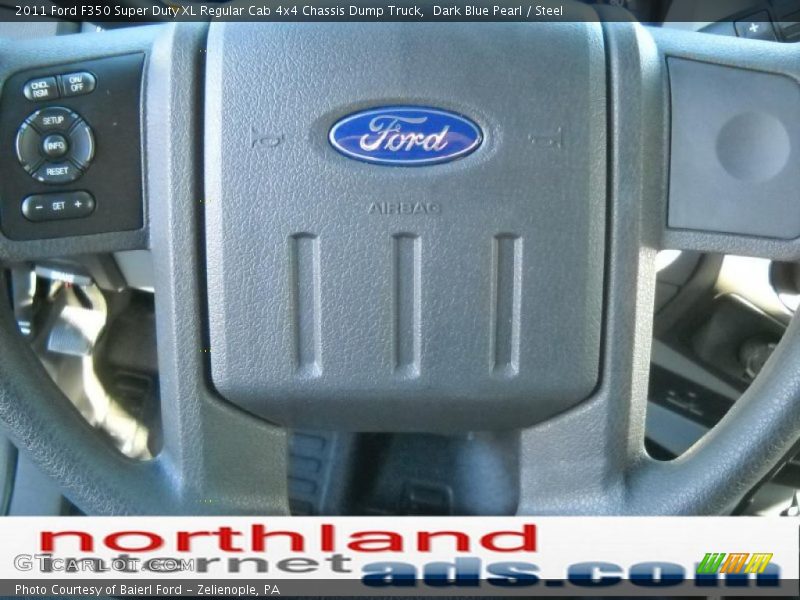 Dark Blue Pearl / Steel 2011 Ford F350 Super Duty XL Regular Cab 4x4 Chassis Dump Truck