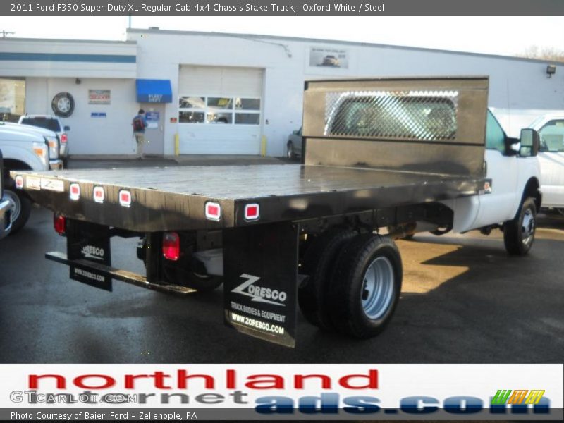 Oxford White / Steel 2011 Ford F350 Super Duty XL Regular Cab 4x4 Chassis Stake Truck