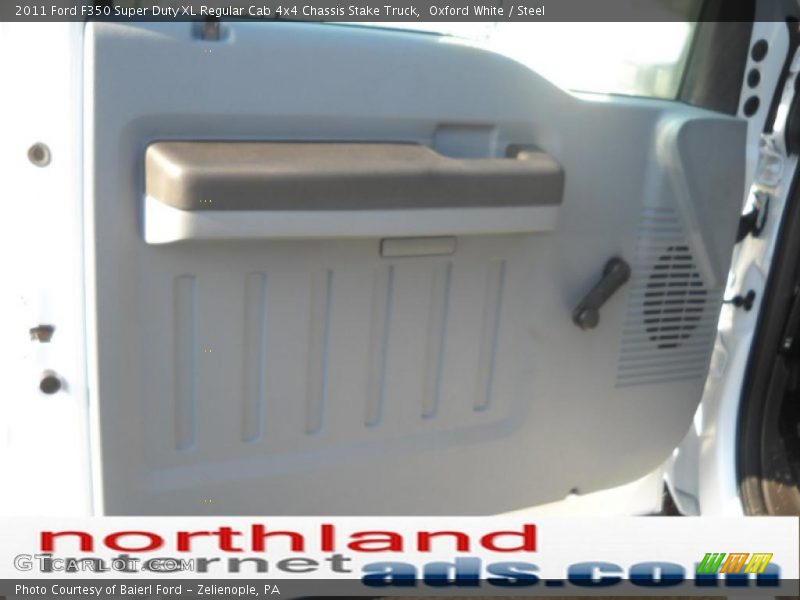 Oxford White / Steel 2011 Ford F350 Super Duty XL Regular Cab 4x4 Chassis Stake Truck