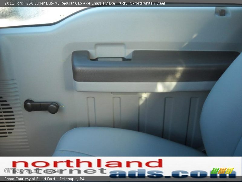 Oxford White / Steel 2011 Ford F350 Super Duty XL Regular Cab 4x4 Chassis Stake Truck