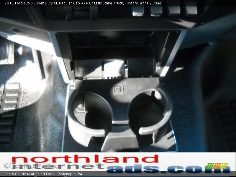 Oxford White / Steel 2011 Ford F350 Super Duty XL Regular Cab 4x4 Chassis Stake Truck