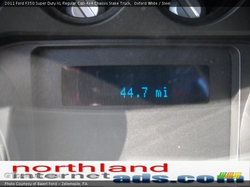 Oxford White / Steel 2011 Ford F350 Super Duty XL Regular Cab 4x4 Chassis Stake Truck