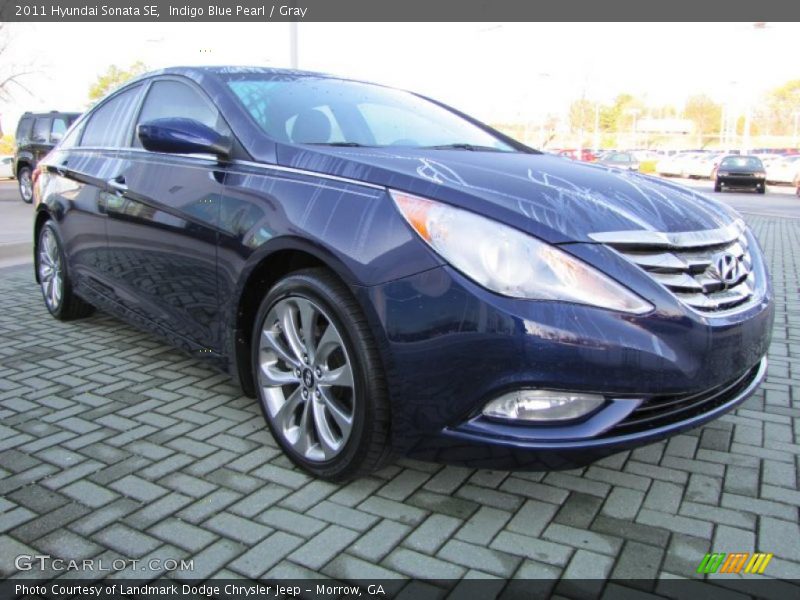Indigo Blue Pearl / Gray 2011 Hyundai Sonata SE
