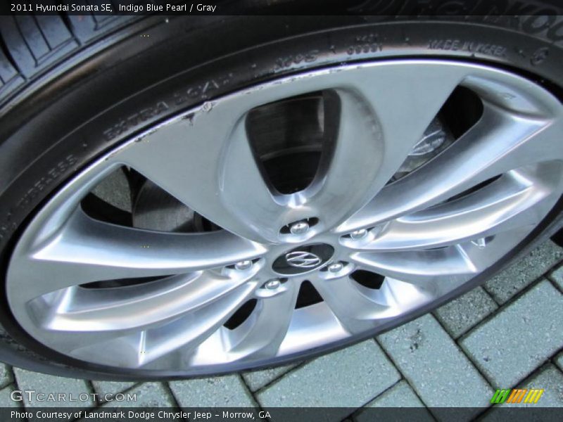 Indigo Blue Pearl / Gray 2011 Hyundai Sonata SE