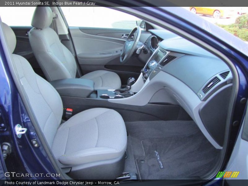 Indigo Blue Pearl / Gray 2011 Hyundai Sonata SE
