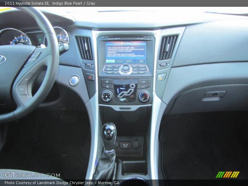 Indigo Blue Pearl / Gray 2011 Hyundai Sonata SE