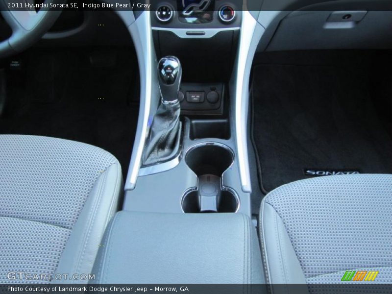 Indigo Blue Pearl / Gray 2011 Hyundai Sonata SE
