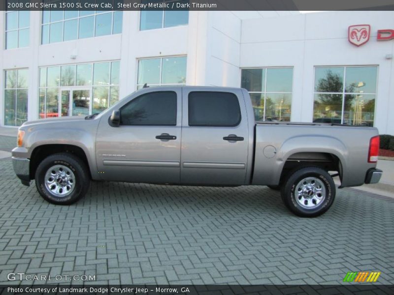 Steel Gray Metallic / Dark Titanium 2008 GMC Sierra 1500 SL Crew Cab