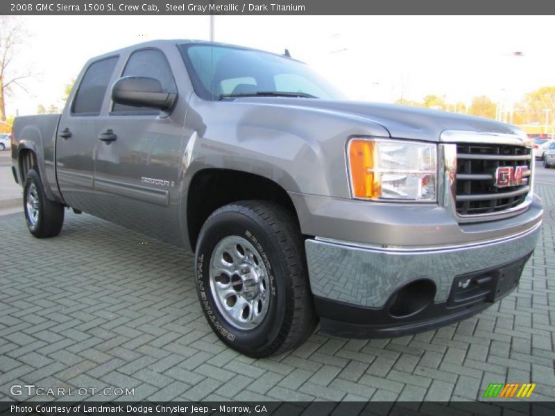 Steel Gray Metallic / Dark Titanium 2008 GMC Sierra 1500 SL Crew Cab