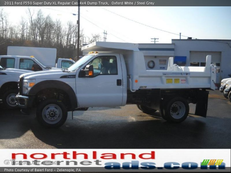 Oxford White / Steel Grey 2011 Ford F550 Super Duty XL Regular Cab 4x4 Dump Truck