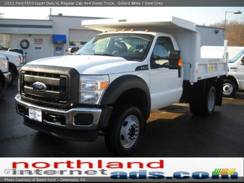 Oxford White / Steel Grey 2011 Ford F550 Super Duty XL Regular Cab 4x4 Dump Truck