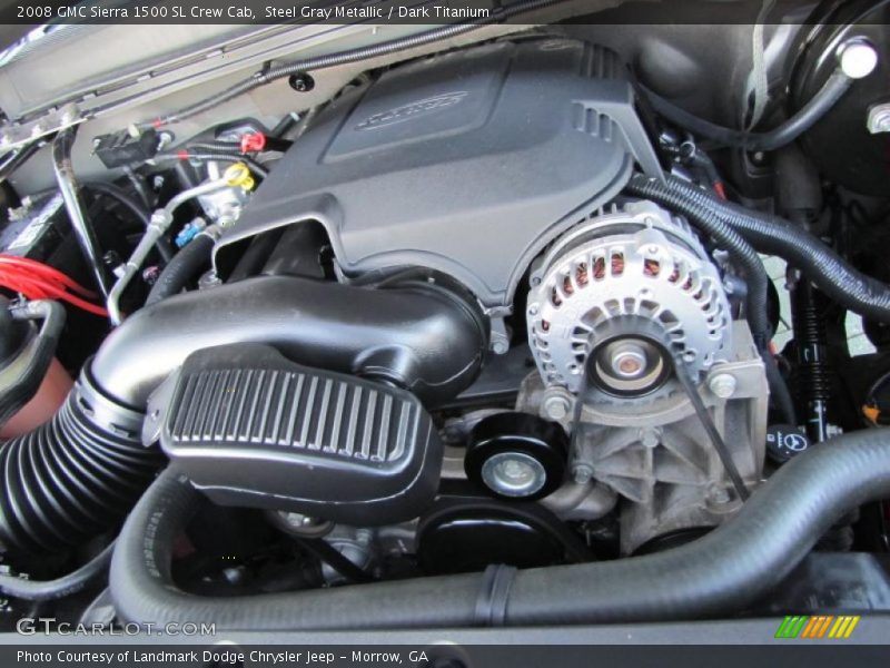 Steel Gray Metallic / Dark Titanium 2008 GMC Sierra 1500 SL Crew Cab