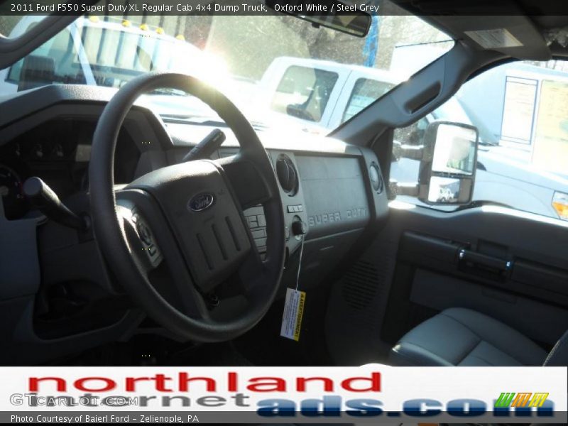 Oxford White / Steel Grey 2011 Ford F550 Super Duty XL Regular Cab 4x4 Dump Truck