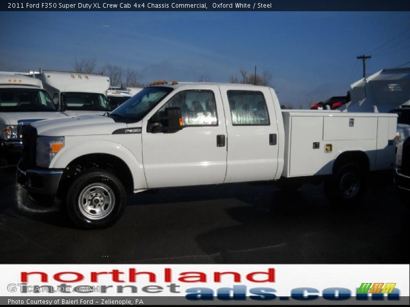 Oxford White / Steel 2011 Ford F350 Super Duty XL Crew Cab 4x4 Chassis Commercial
