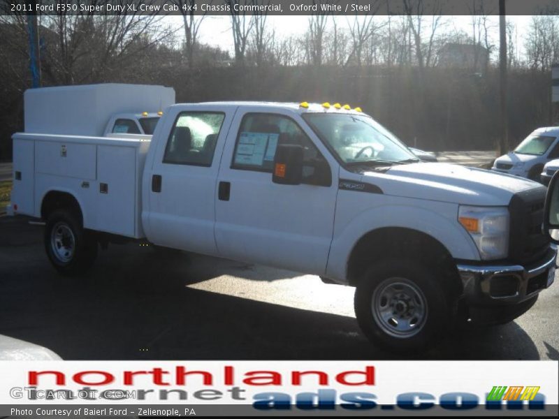 Oxford White / Steel 2011 Ford F350 Super Duty XL Crew Cab 4x4 Chassis Commercial