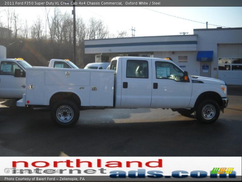 Oxford White / Steel 2011 Ford F350 Super Duty XL Crew Cab 4x4 Chassis Commercial