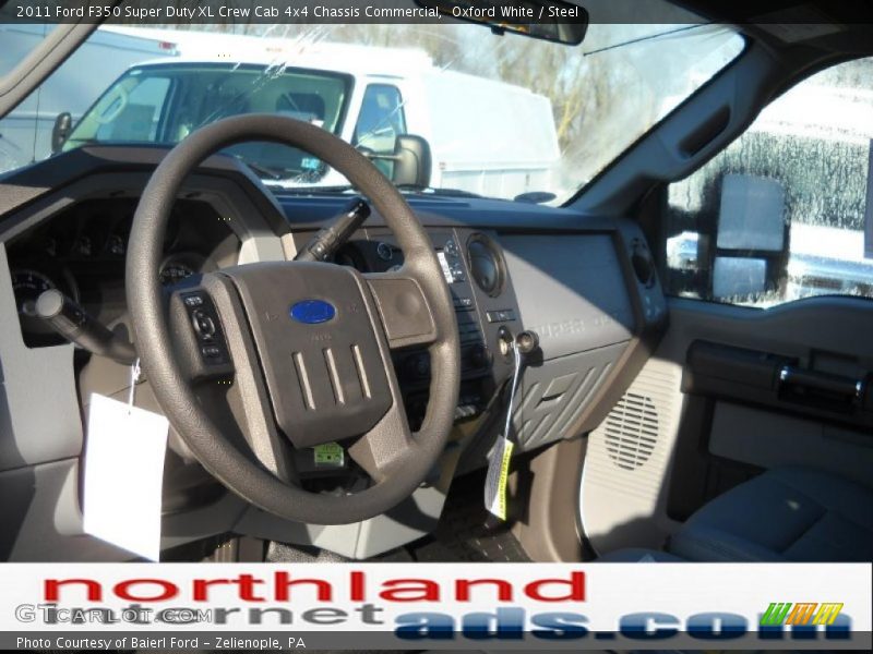 Oxford White / Steel 2011 Ford F350 Super Duty XL Crew Cab 4x4 Chassis Commercial