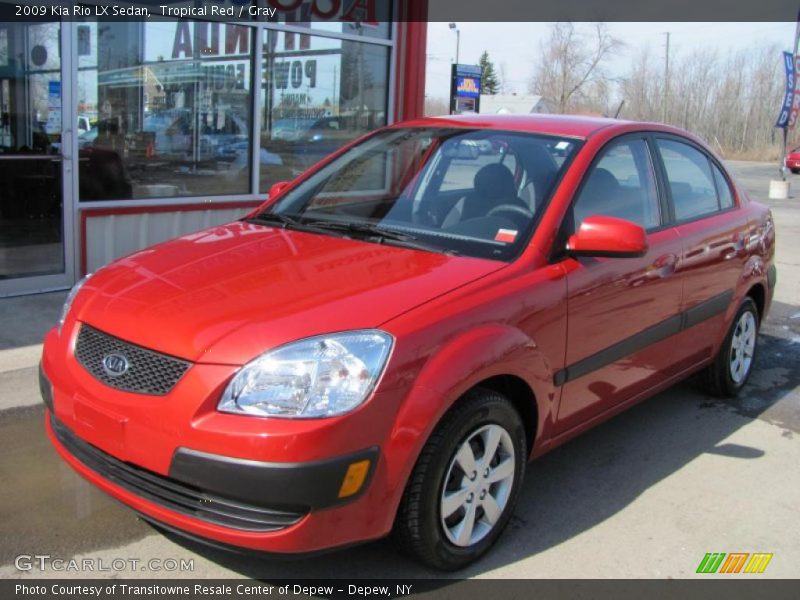 Tropical Red / Gray 2009 Kia Rio LX Sedan