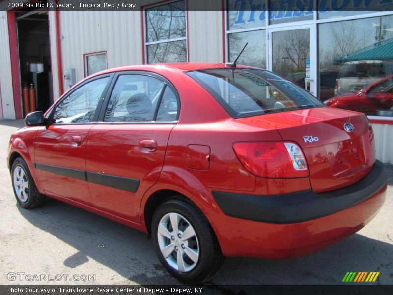 Tropical Red / Gray 2009 Kia Rio LX Sedan