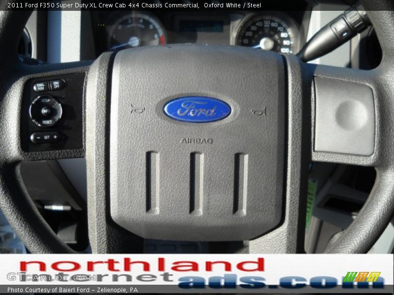 Oxford White / Steel 2011 Ford F350 Super Duty XL Crew Cab 4x4 Chassis Commercial
