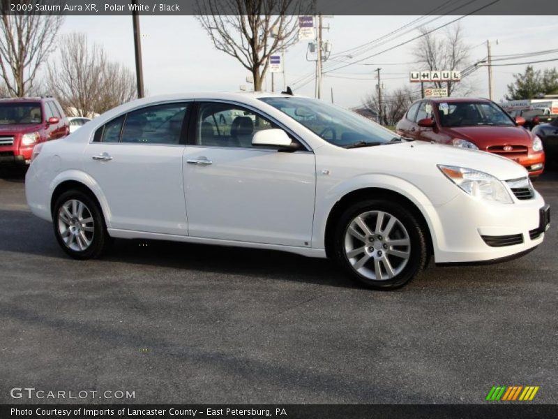 Polar White / Black 2009 Saturn Aura XR