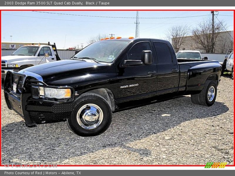 Black / Taupe 2003 Dodge Ram 3500 SLT Quad Cab Dually