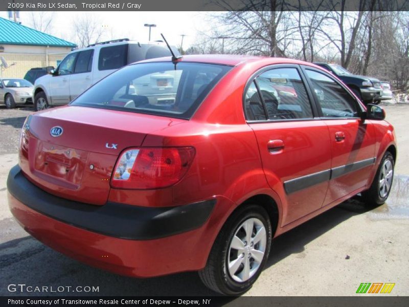 Tropical Red / Gray 2009 Kia Rio LX Sedan