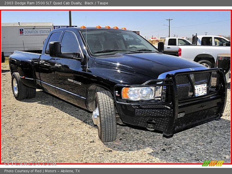 Black / Taupe 2003 Dodge Ram 3500 SLT Quad Cab Dually