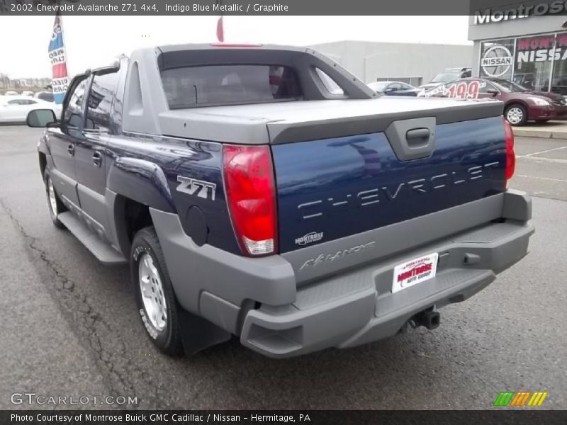 Indigo Blue Metallic / Graphite 2002 Chevrolet Avalanche Z71 4x4