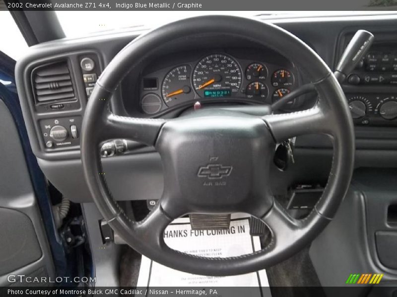 Indigo Blue Metallic / Graphite 2002 Chevrolet Avalanche Z71 4x4