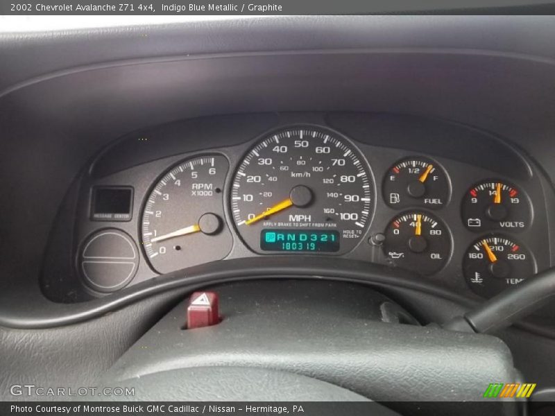 Indigo Blue Metallic / Graphite 2002 Chevrolet Avalanche Z71 4x4