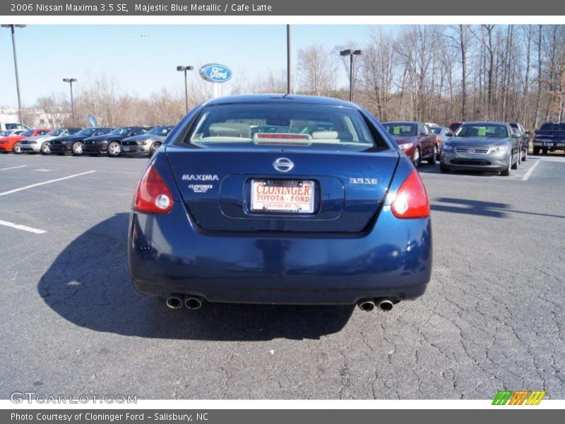 Majestic Blue Metallic / Cafe Latte 2006 Nissan Maxima 3.5 SE