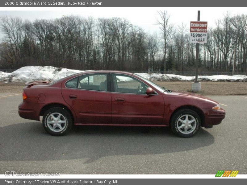 Ruby Red / Pewter 2000 Oldsmobile Alero GL Sedan