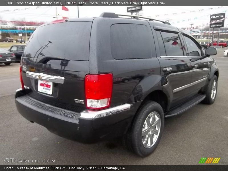 Brilliant Black Crystal Pearl / Dark Slate Gray/Light Slate Gray 2008 Chrysler Aspen Limited 4WD