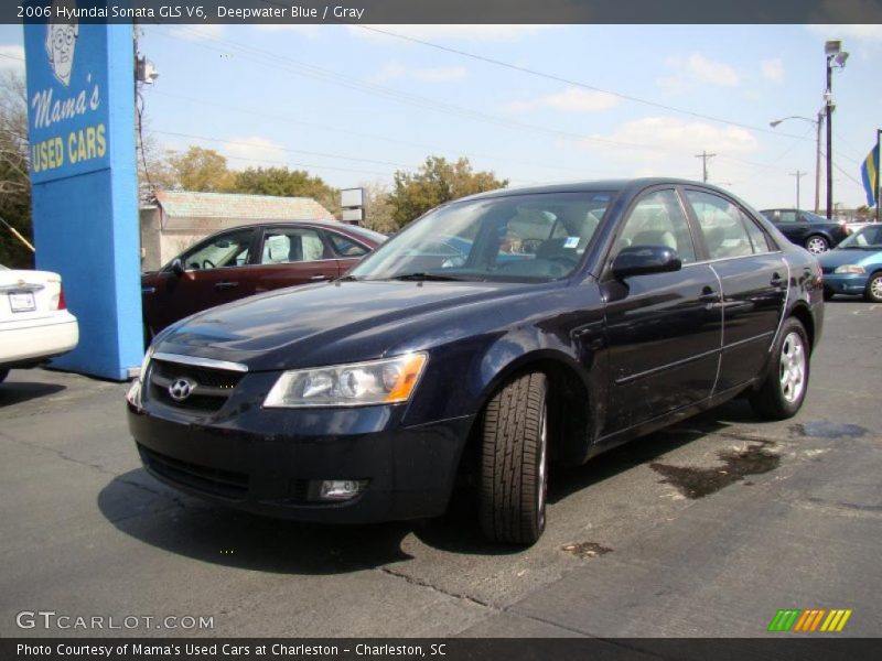 Deepwater Blue / Gray 2006 Hyundai Sonata GLS V6