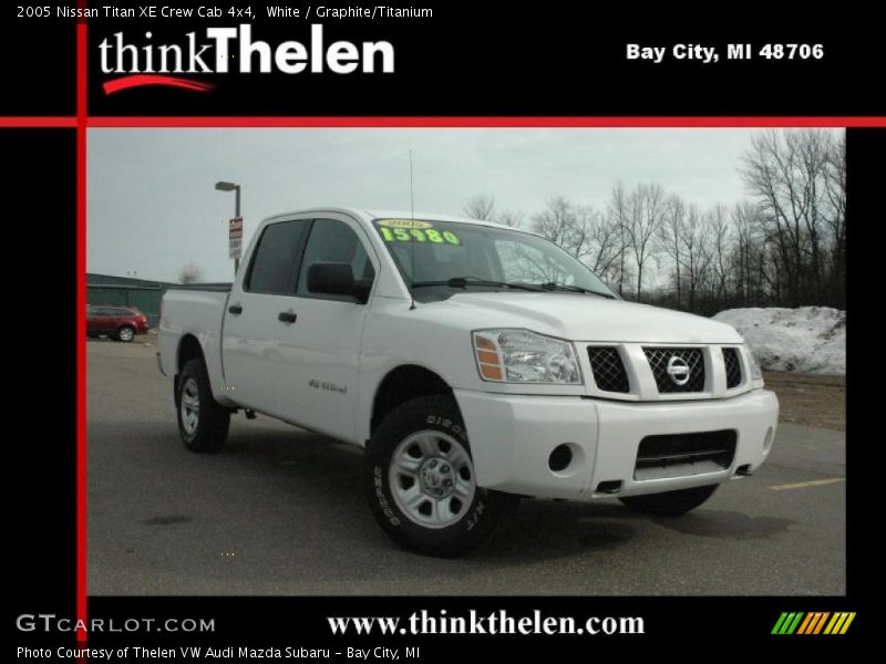 White / Graphite/Titanium 2005 Nissan Titan XE Crew Cab 4x4