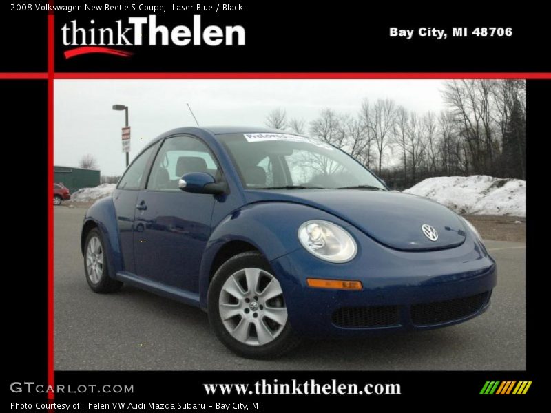 Laser Blue / Black 2008 Volkswagen New Beetle S Coupe