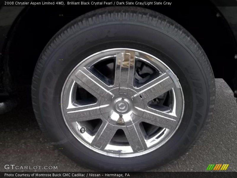 Brilliant Black Crystal Pearl / Dark Slate Gray/Light Slate Gray 2008 Chrysler Aspen Limited 4WD
