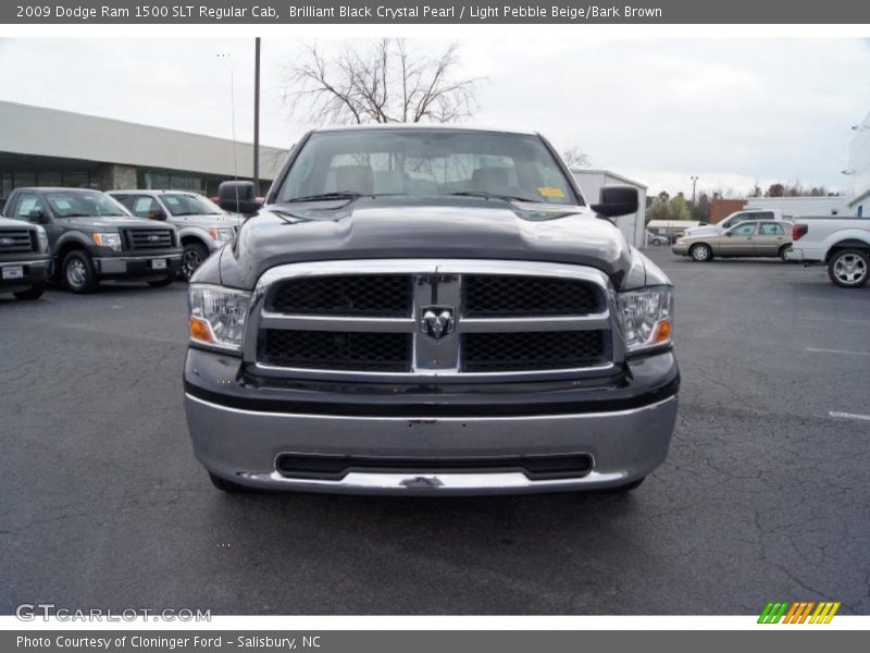 Brilliant Black Crystal Pearl / Light Pebble Beige/Bark Brown 2009 Dodge Ram 1500 SLT Regular Cab