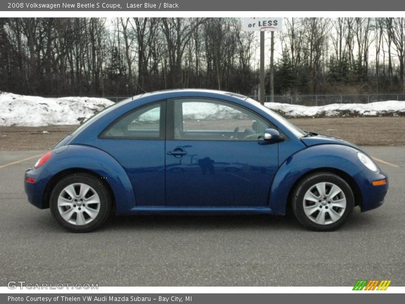 Laser Blue / Black 2008 Volkswagen New Beetle S Coupe